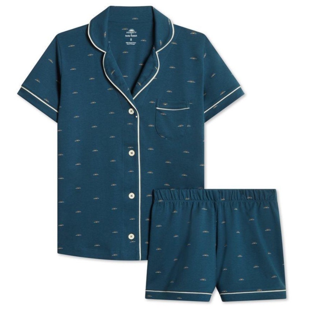 Roller Rabbit x Faherty MINI WAVE PJ POLO SET